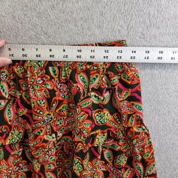 J Crew Skirt Womens Extra Small Floral Tiered Ruffle Lined Knee Length Chiffon - Picture 7 of 14